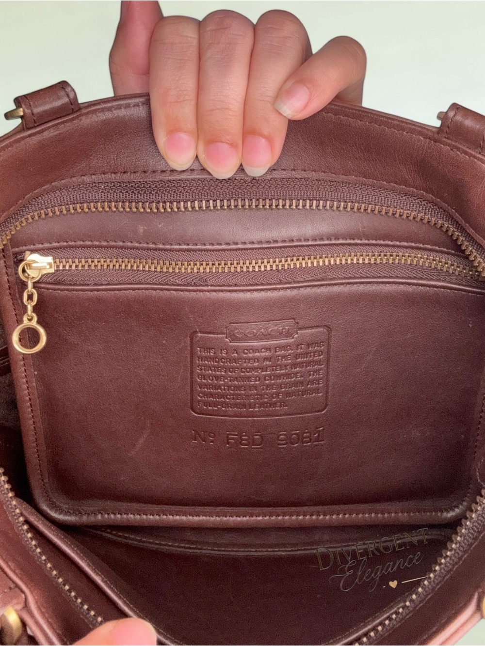 Coach Tribeca Satchel 9081 Mahogany Leather Shoulder Bag Tote - Picture 5 of 14